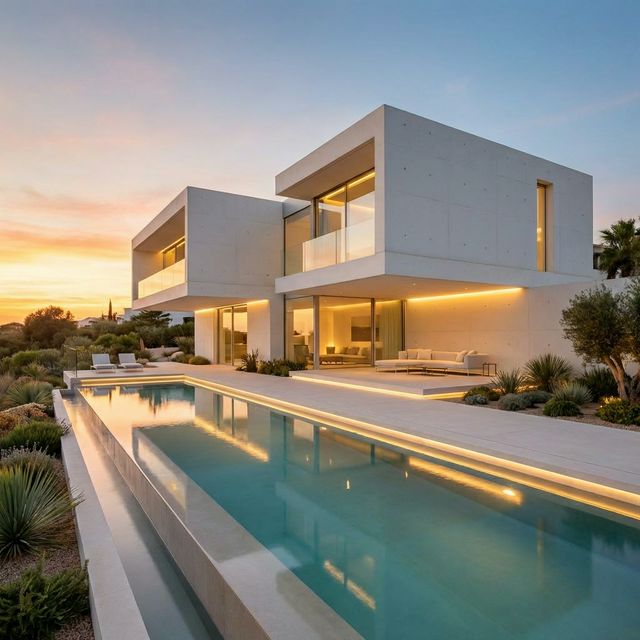 Luxury modern villa with pool